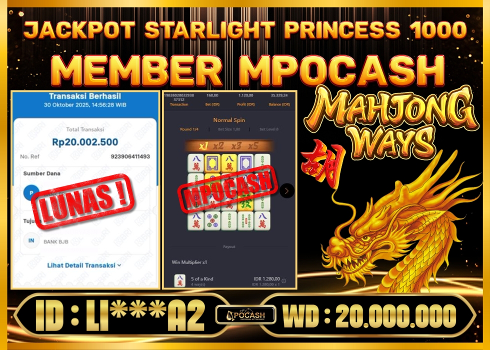 MPOCASH JACKPOT STARLIGHT PRINCESS 1000